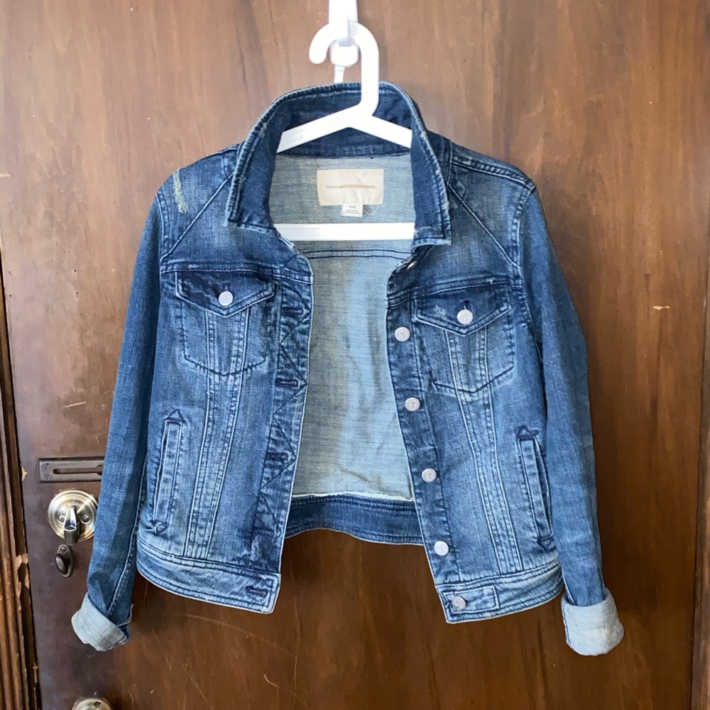 Pilcro and the Letterpress Cropped Denim Jacket